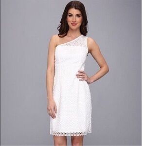 Lilly Pulitzer Davids Dress in Resort White One‎ Shoulder